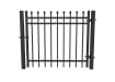 Black OldStead Rackable Commercial 3 Rail Spear Top Walk Gate