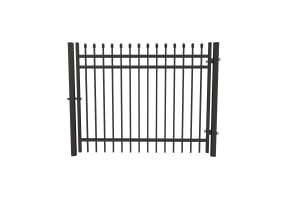 OldStead Rackable Commercial 3 Rail Spear Top Walk Gate - 6' Wide x 58" High