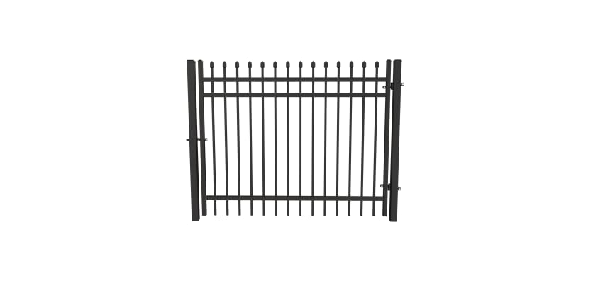 Black OldStead Rackable Commercial 3 Rail Spear Top Walk Gate