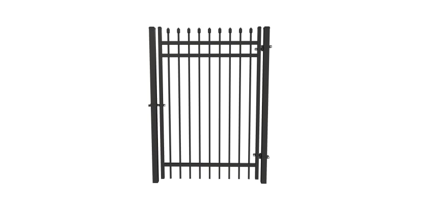 Black OldStead Rackable Commercial 3 Rail Spear Top Walk Gate