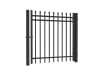 OldStead Rackable Commercial 3 Rail Spear Top Walk Gate in black finish