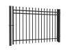 OldStead Rackable Commercial 3 Rail Spear Top Walk Gate in black finish