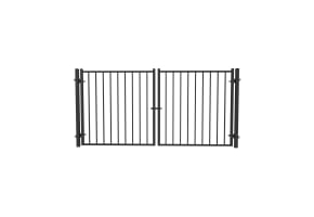 OldStead Welded Residential 2 Rail Flat Top Drive Gate - 8' Wide x 46" High