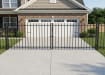 Manchester Welded Residential 2 Rail Extended Top Drive Gate  installed outside large property