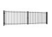 OldStead Welded Residential 2 Rail Extended Top Drive Gate in black finish