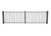 Black OldStead Welded Residential 2 Rail Extended Top Drive Gate 