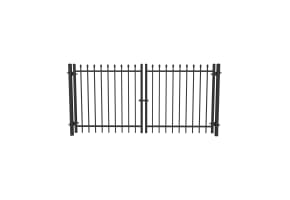 OldStead Welded Residential 2 Rail Spear Top Drive Gate - 8' Wide x 46" High