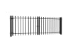 Black OldStead Welded Residential 2 Rail Spear Top Drive Gate