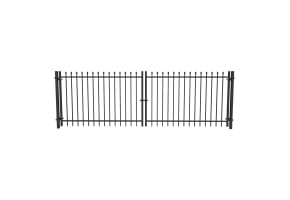 OldStead Welded Residential 2 Rail Spear Top Drive Gate - 12' Wide x 46" High