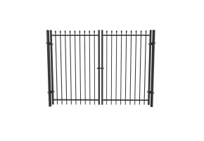 OldStead Welded Residential 2 Rail Spear Top Drive Gate - 8' Wide x 70" High