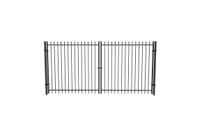 OldStead Welded Residential 2 Rail Spear Top Drive Gate - 12' Wide x 70" High