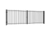 OldStead Welded Residential 2 Rail Spear Top Drive Gate in black finish