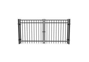 OldStead Welded Residential 3 Rail Flat Top Drive Gate - 8' Wide x 46" High