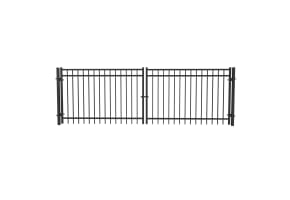 OldStead Welded Residential 3 Rail Flat Top Drive Gate - 12' Wide x 46" High