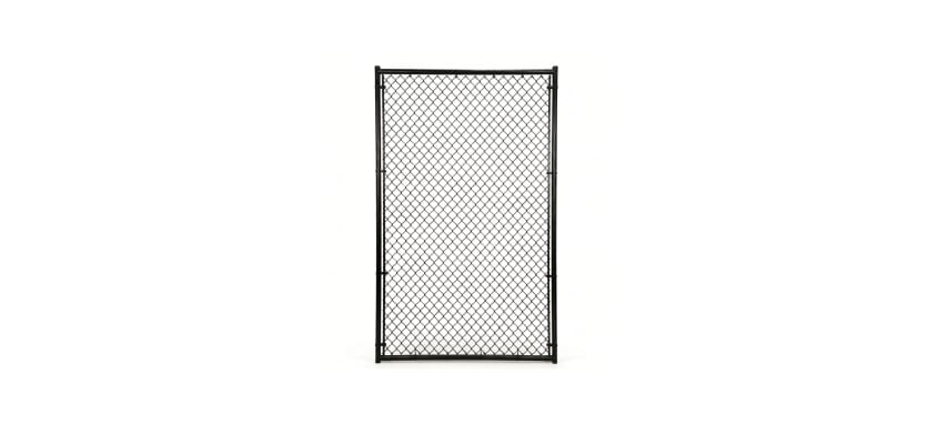 Chain Link Black Commercial Walk Gate (Leaf Only) 84" Tall x 48"