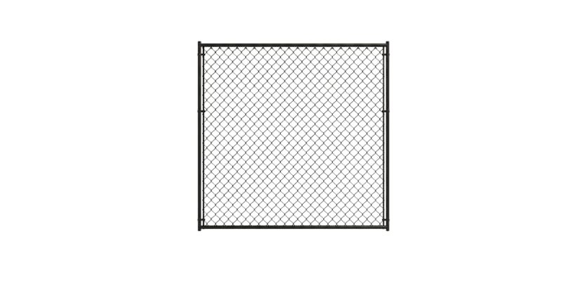 Chain Link Black Commercial Walk Gate (Leaf Only) 84" Tall x 84" Wide