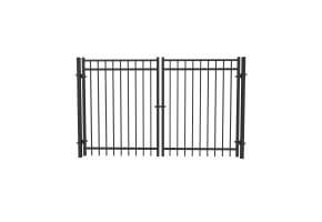 OldStead Welded Residential 3 Rail Flat Top Drive Gate - 8' Wide x 58" High