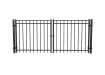 Black OldStead Welded Residential 3 Rail Flat Top Drive Gate