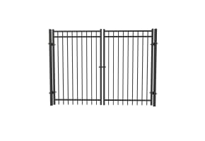 OldStead Welded Residential 3 Rail Flat Top Drive Gate - 8' Wide x 70" High