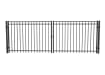 Black OldStead Welded Residential 3 Rail Flat Top Drive Gate