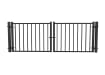 Black OldStead Welded Commercial 2 Rail Flat Top Drive Gate