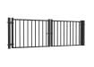 OldStead Welded Commercial 2 Rail Flat Top Drive Gate in black finish