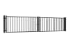 OldStead Welded Commercial 2 Rail Flat Top Drive Gate in black finish