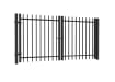 OldStead Welded Commercial 2 Rail Extended Top Drive Gate in black finish