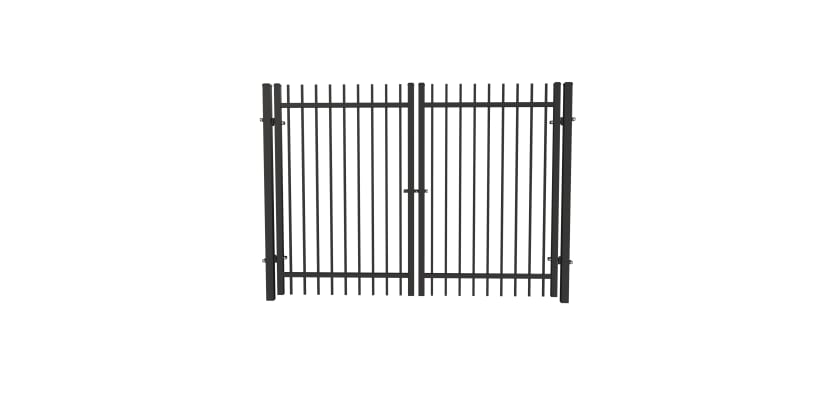 Black OldStead Welded Commercial 2 Rail Extended Top Drive Gate
