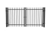 Black OldStead Welded Commercial 2 Rail Extended Top Drive Gate