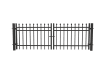 Black OldStead Rackable Commercial 3 Rail Spear Top Drive Gate 