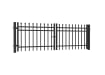 OldStead Rackable Commercial 3 Rail Spear Top Drive Gate in black finish