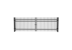 OldStead Rackable Commercial 3 Rail Spear Top Drive Gate - 12' Wide x 46" High