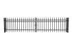 OldStead Rackable Commercial 3 Rail Spear Top Drive Gate in black finish
