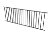 OldStead Welded Residential 46" 2 Rail Flat Top Fencing - Black