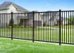 OldStead Welded Residential 2 Rail Flat Top Fencing around a Gated Community 