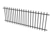 OldStead Welded Residential 2 Rail Extended Top Fencing Panel - Black