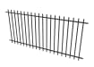 Black OldStead Welded Residential 58" 2 Rail Extended Top Fencing panel