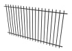 Black OldStead Welded Residential 70" 2 Rail Extended Top Fencing