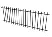 Black OldStead Welded Residential 46" 2 Rail Spear Top Fencing 