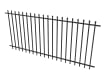 Black OldStead Welded Residential 58" 2 Rail Spear Top Fencing