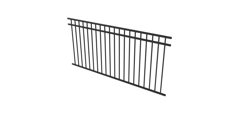 Black OldStead Rackable Residential 46" 3 Rail Flat Top Fencing