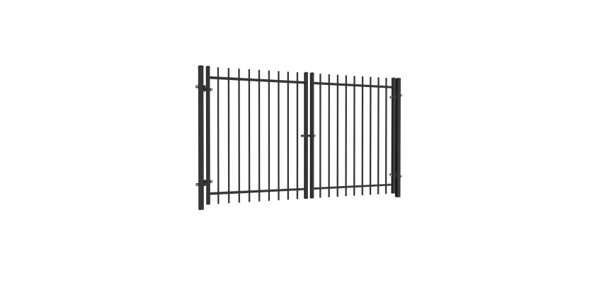 Black OldStead Welded Residential 2 Rail Extended Top Drive Gate 