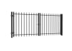 Black OldStead Welded Residential 2 Rail Extended Top Drive Gate 
