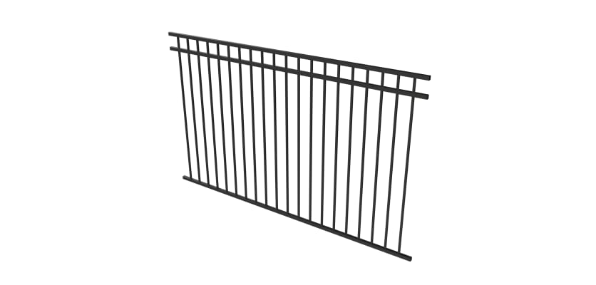 Black OldStead Rackable Residential 58" 3 Rail Flat Top Fencing