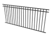 Black OldStead Rackable Residential 58" 3 Rail Flat Top Fencing