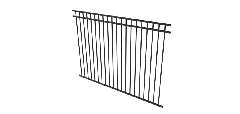 Black OldStead Rackable Residential 70" 3 Rail Flat Top Fencing 
