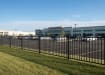 OldStead Welded Commercial 46" 2 Rail Flat Top Fencing installed around car park