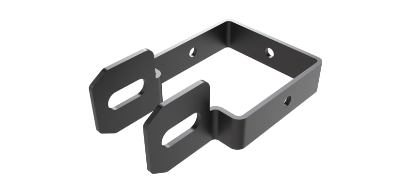 Black 1-Way Square Clamp Bracket