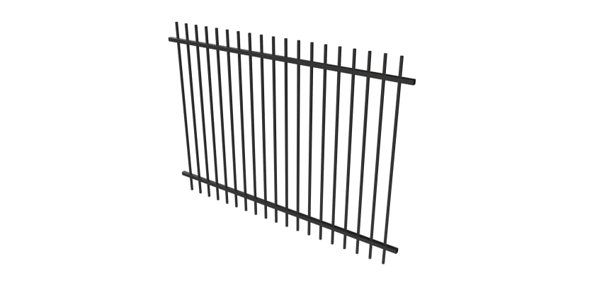 Black OldStead Welded Commercial 70" 2 Rail Extended Top Fencing 